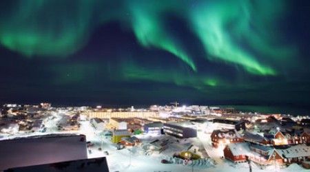 Какой город находится за Северным полярным кругом?