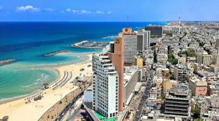 На побережье какого моря находится Тель-Авив?