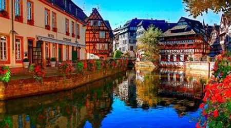 Напротив какого немецкого города стоит Страсбург?