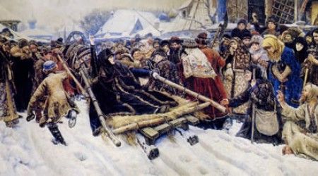 Кто написал снег на картине Василия Сурикова «Боярыня Морозова»?