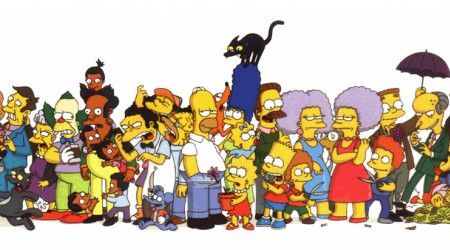 Какого цвета большинство персонажей в мультсериале "Симпсоны"?