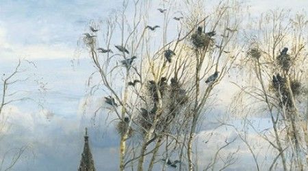 Сколько птиц сидит на снегу на картине Саврасова «Грачи прилетели»?