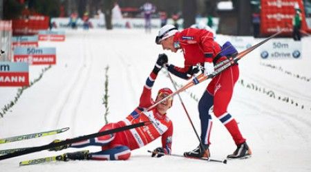 Что определяет финиш в лыжных гонках?