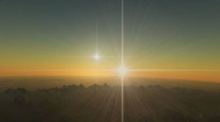 На какой планете можно наблюдать двойной восход солнца?