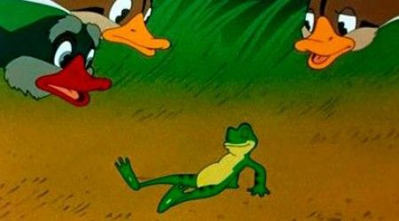 Как между собой утки называли лягушку из мультфильма «Лягушка-путешественница»?