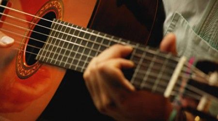 Что помогает музыканту извлекать звук при игре на гитаре?