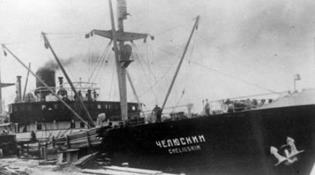 В каком море затонул пароход «Челюскин»?