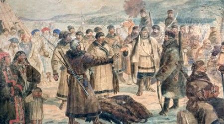 Как на Руси называлась натуральная подать, которой облагались нерусские народы?