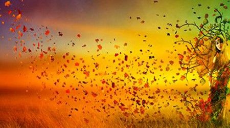 В каком образе выступает осень в стихотворении И. Бунина «Листопад»?