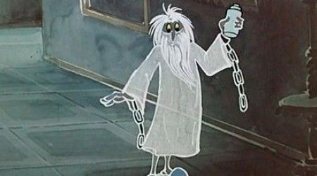Кто обнаружил старую дверь за которым жило приведение в мультфильме «Кентервильское привидение»?